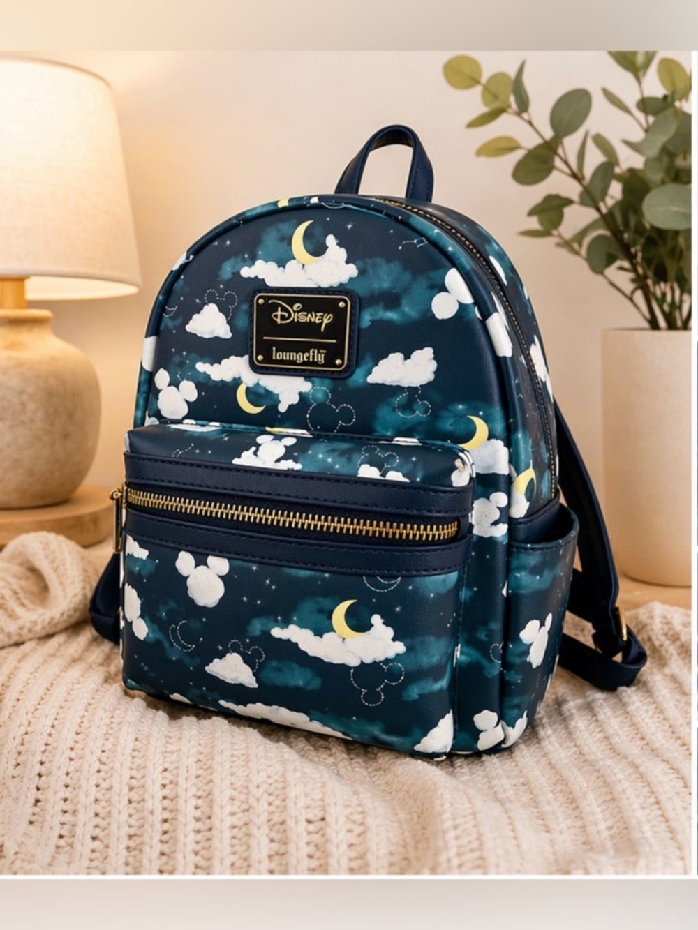 Loungefly Disney Mickey Mouse Cloud Moon Mini Backpack NWOT BoxLunch Exclusive